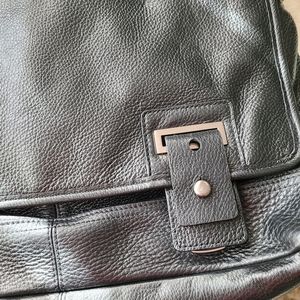 Banana Republic leather messenger bag